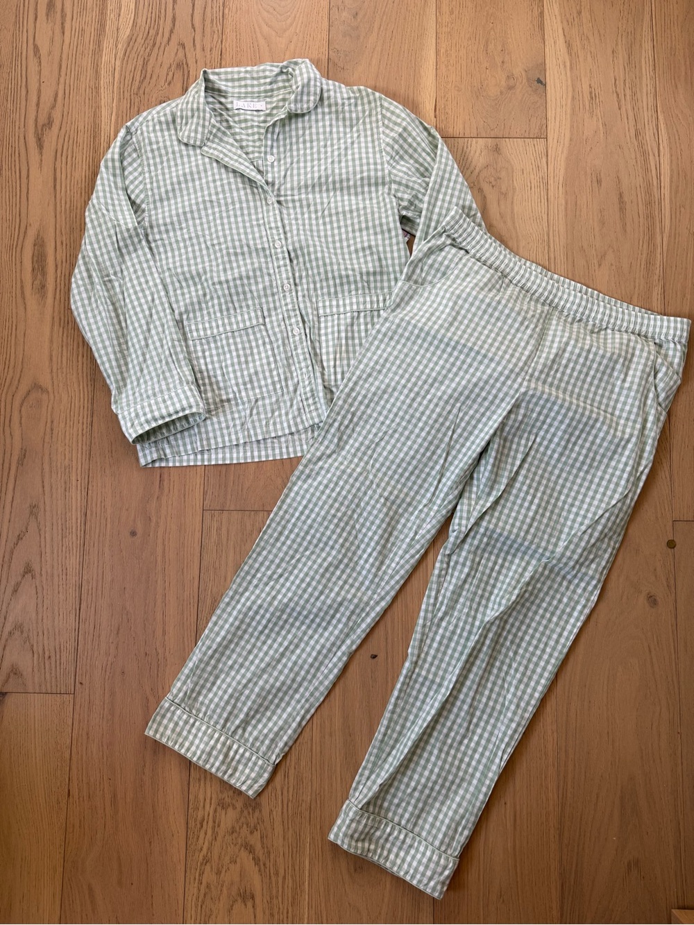 Lake Green Gingham Pajama Set